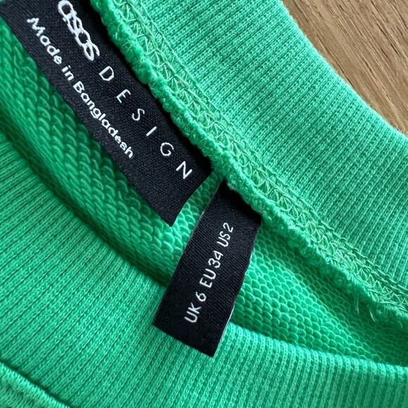 ASOS Design - Long Sweatshirt in Green - Picture 3 of 7